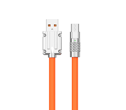 LeTang S27-V8-IP-TPC Mecha zinc alloy silicone data cable