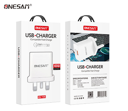 ONESAM Y05 3.0A output PD 18W compatible fast charger