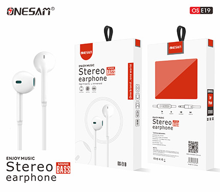 ONESAM E19 bass sound stereo earphone