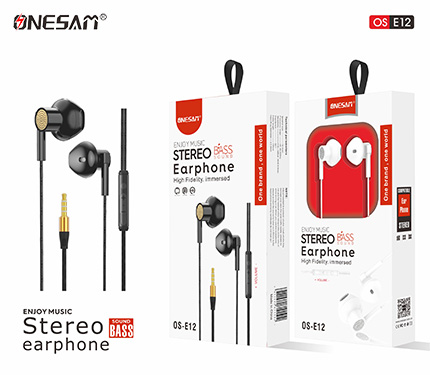 ONESAM E12 bass sound stereo earphone