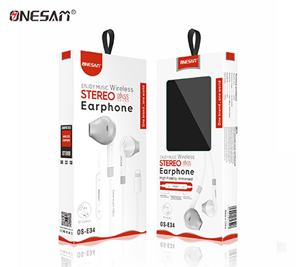 ONESAM E34 bass sound stereo earphone