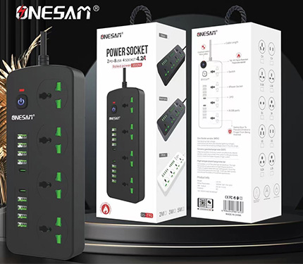 ONESAM T91 4.2A (2PD+8 usb 4 socket) 3000w rated power socket